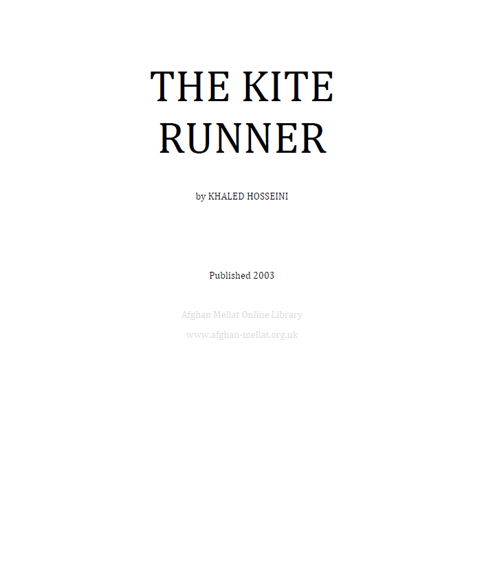 The Kite Runner 2024
